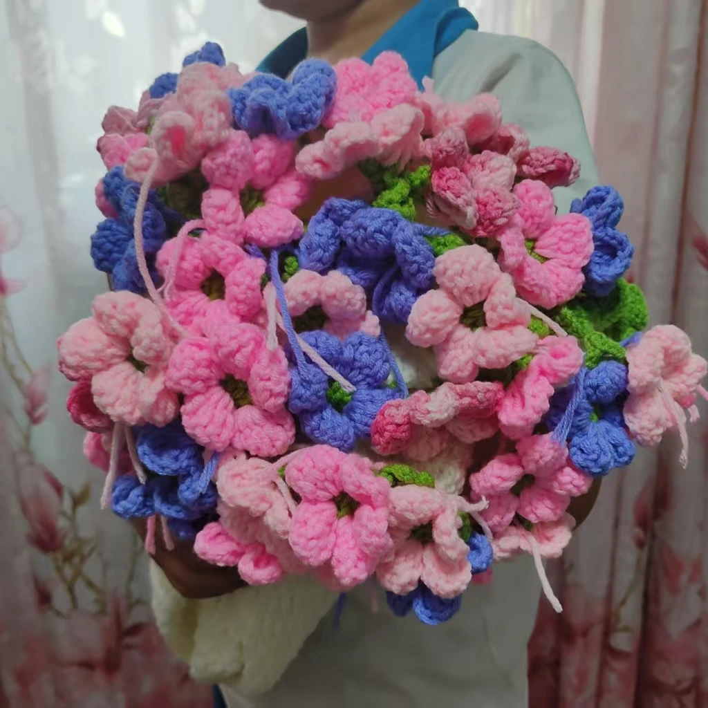 绣球盖毯花束材料包diy送闺蜜送朋友