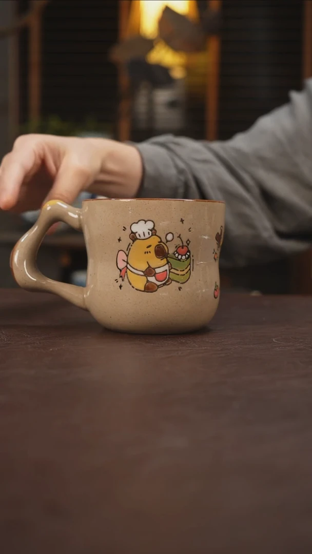 杯景德镇陶瓷杯碗柴烧多人