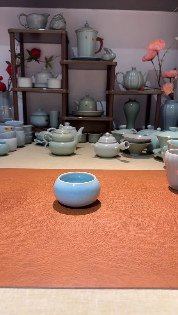 其他83圆融杯 主人杯 约100ml 天青釉一级精品一