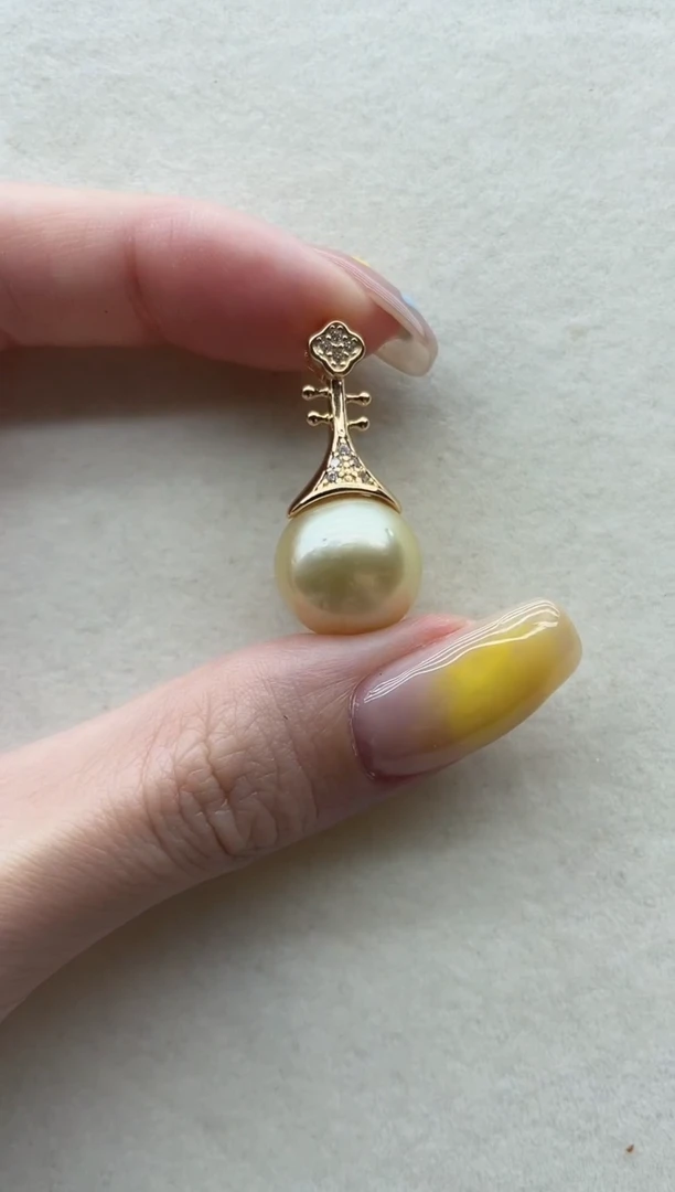 银S925镶嵌海水珍珠吊坠6