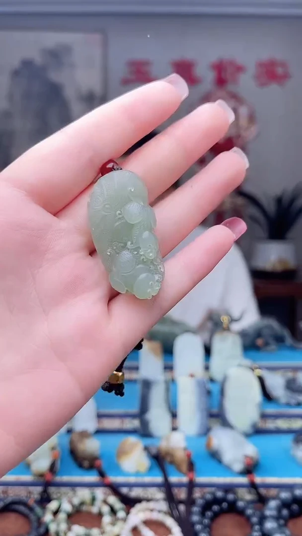 和田玉未镶嵌挂件1