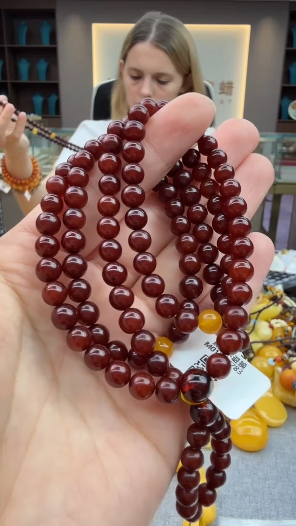 琥珀颈饰未镶嵌56秒拍号 假一罚三