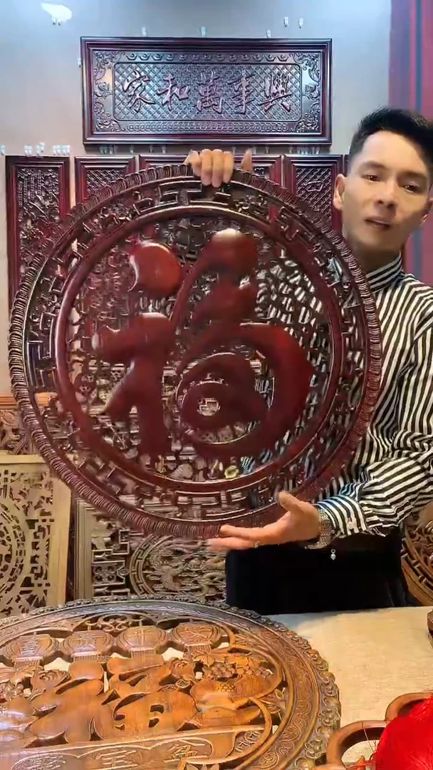 香樟木木雕款58cm康熙福