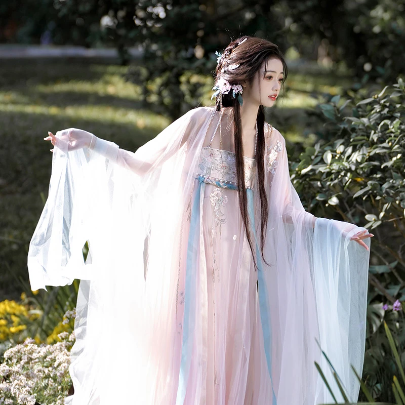 涂七七【花灵双子--年中折扣不退不换】国风大典走秀款仙气齐胸裙女