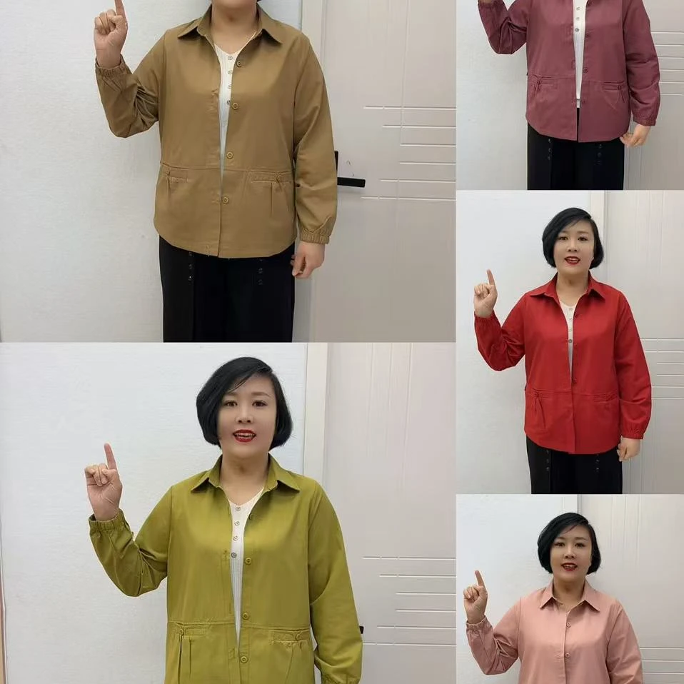 3718春夏小扣妈妈装时尚上衣