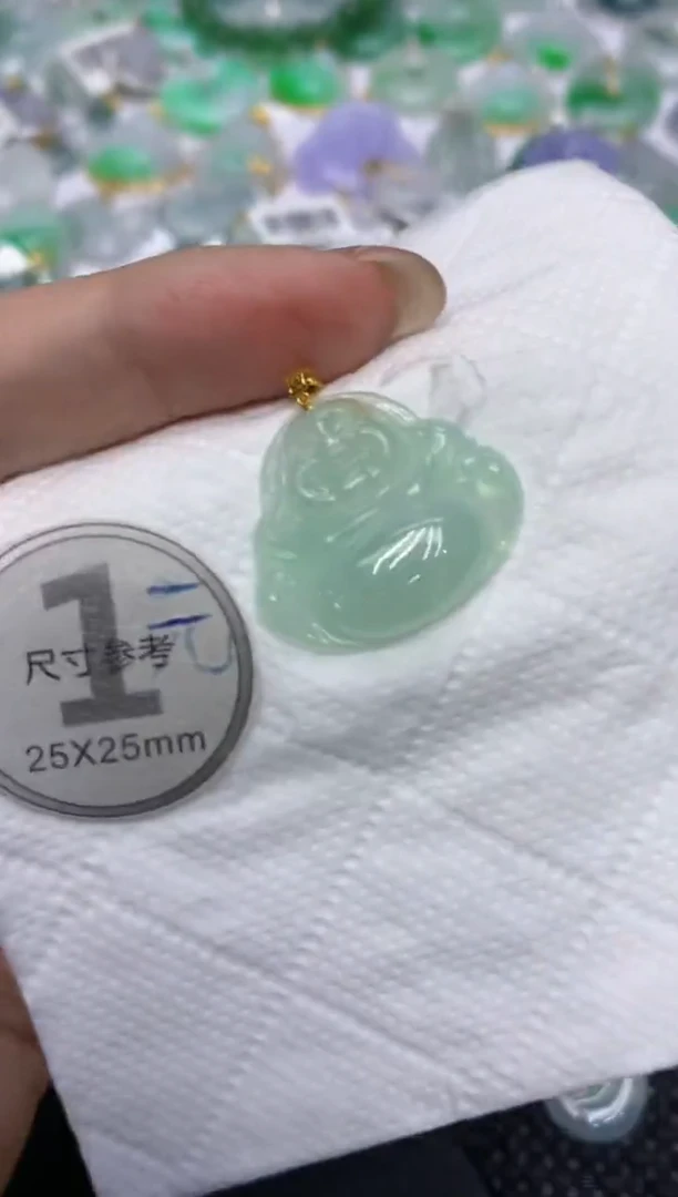 颈饰18K金镶嵌翡翠11111111