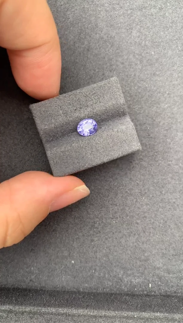 裸石彩色蓝宝石1.1ct紫蓝宝 GE 定制
