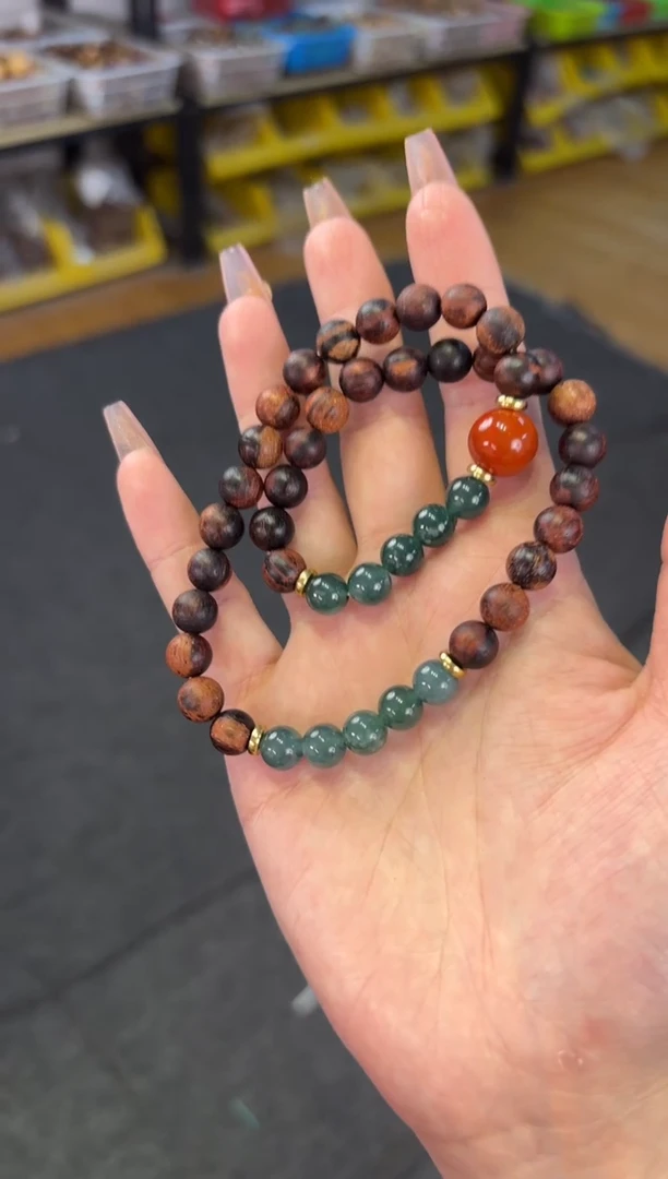 【闪购商品】降真香吊坠未镶嵌降真香翡翠南红玛瑙设计款魔丸灵珠