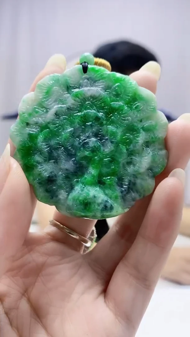 定制翡翠未镶嵌4917DD-毛货挂件34