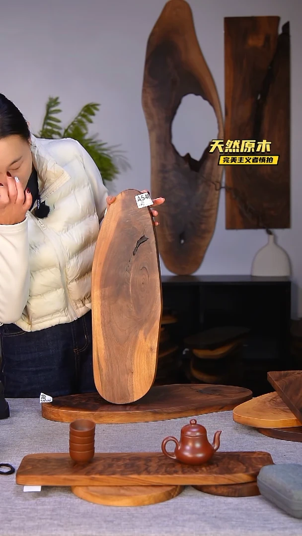木北美黑胡桃原木.干裂疤结不属于商品质量问题完美主义者慎拍