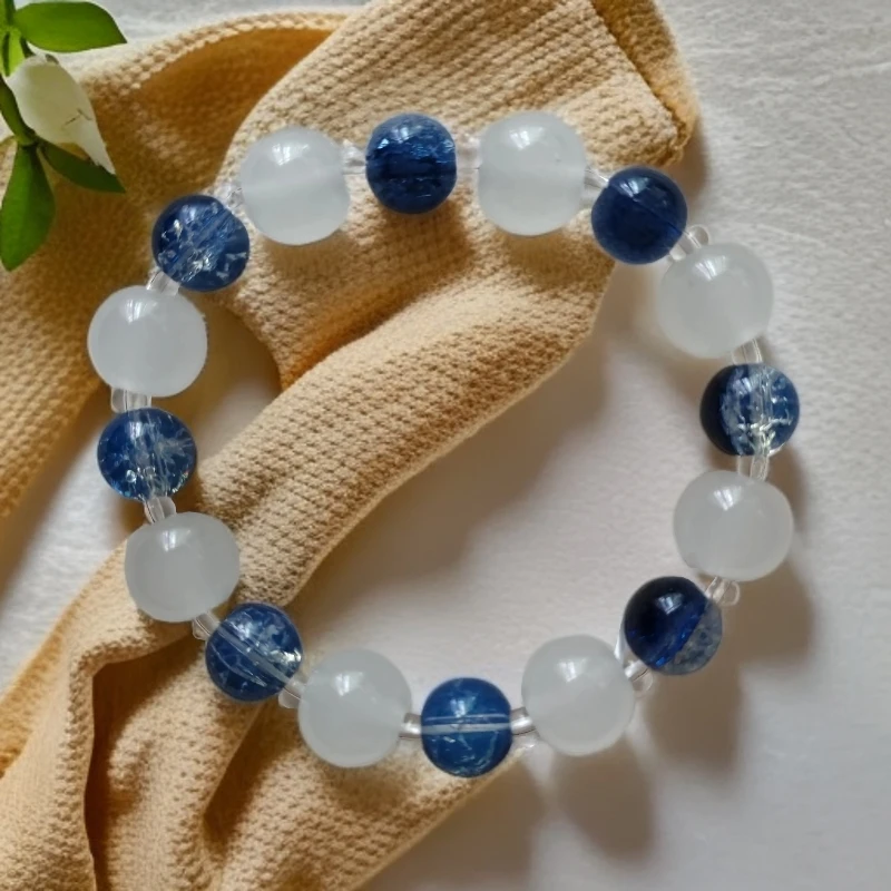 非金属玻璃手链 A05-15/16民族风琉璃手串爆花珠珠（2色可选）