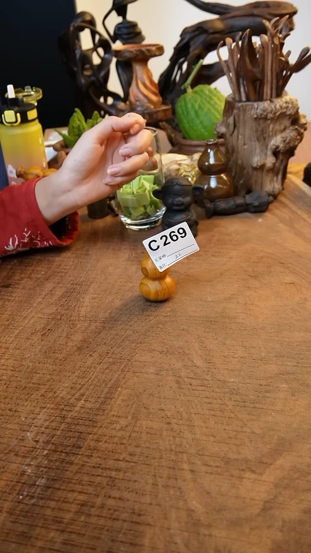 C269鹰瞳手作硬木工艺小葫芦