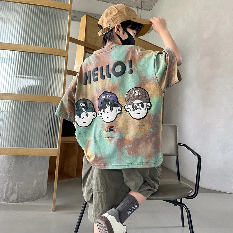 MK&UR.BV15岁男童夏装套装新款儿童装中大童运动酷帅气男孩薄款潮