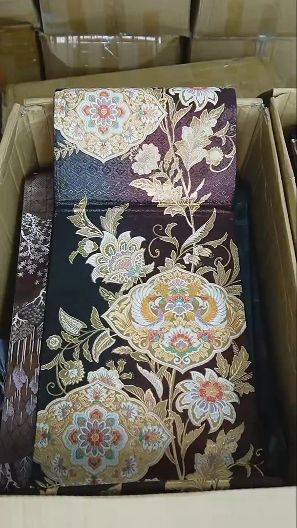 织绣167 单面全通凤凰唐草宝象花