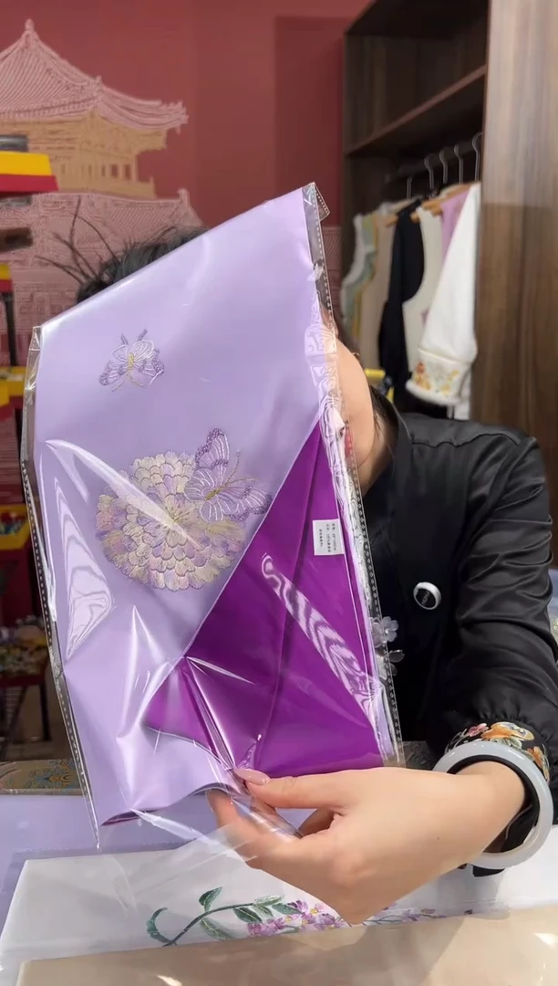 【闪购商品】刺绣苏绣100桑蚕丝丝巾