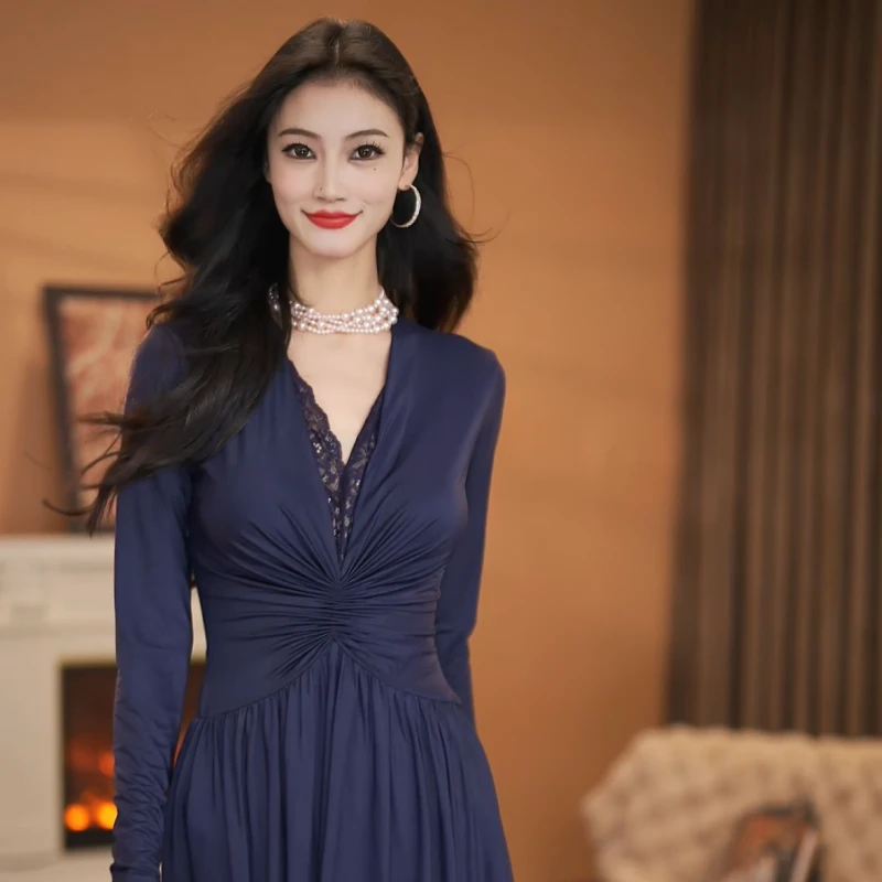 【于一】城市星芒 秋季新款高级感轻奢修身显瘦连衣裙-HZ1099