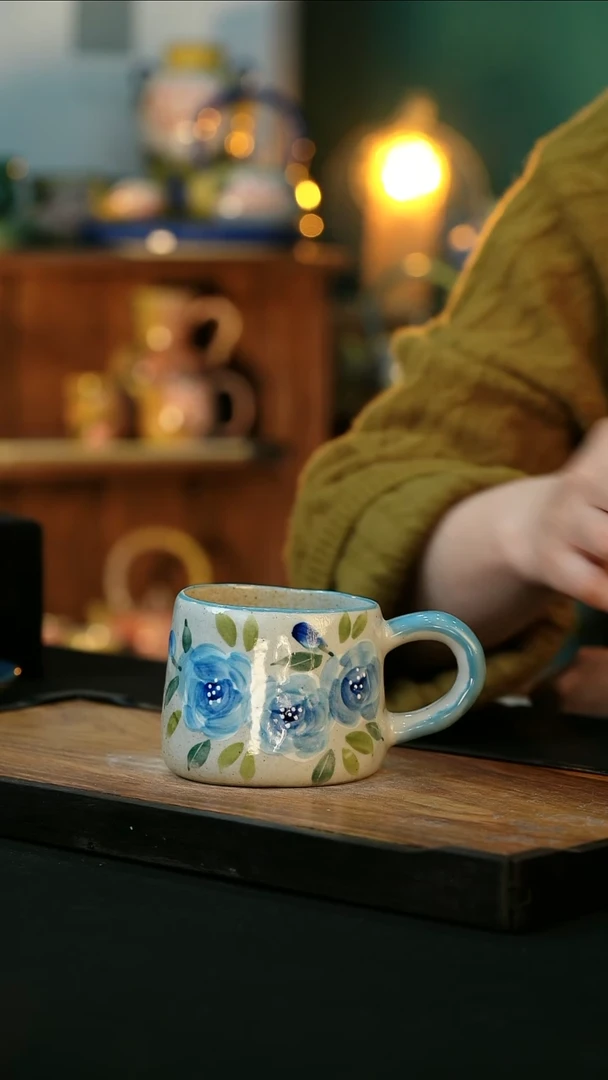 【闪购商品】杯手绘心瓷陶瓷浮力