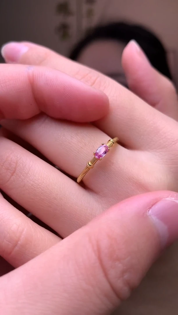 戒指蓝宝石银S925镶嵌戒指