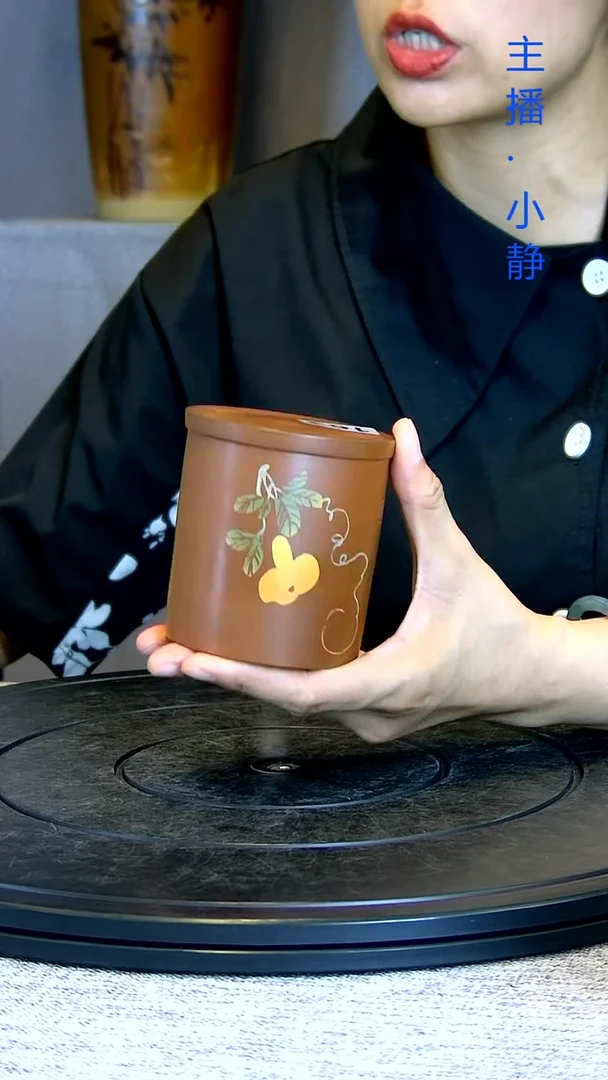 全手工紫陶茶罐复烧2泡茶叶163