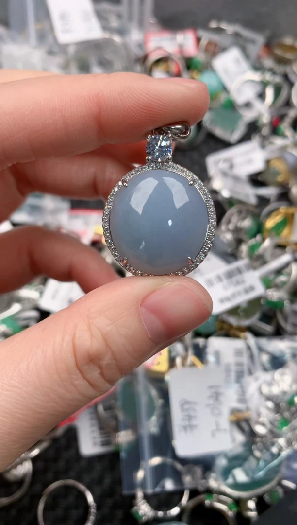 银S925镶嵌戒指翡翠44--1