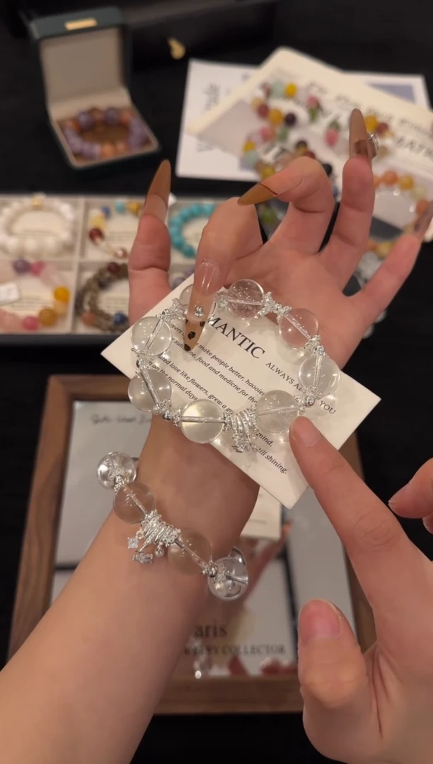 合金手链水晶白水晶x3465