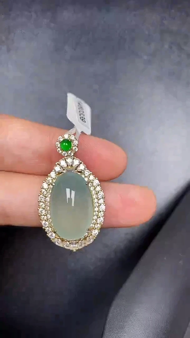 银S925镶嵌戒指翡翠3810