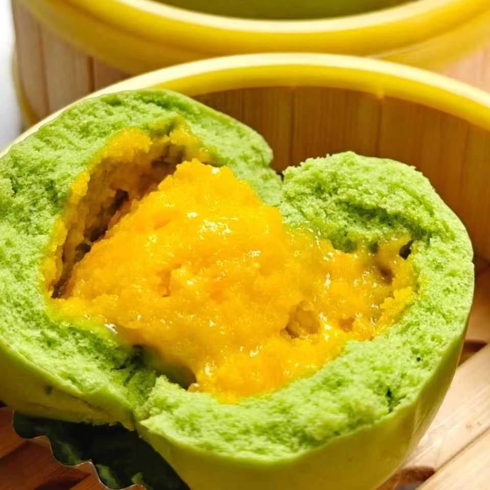 【双拼】斑斓流沙包3个＋斑斓叉烧包3个 480g广式早茶