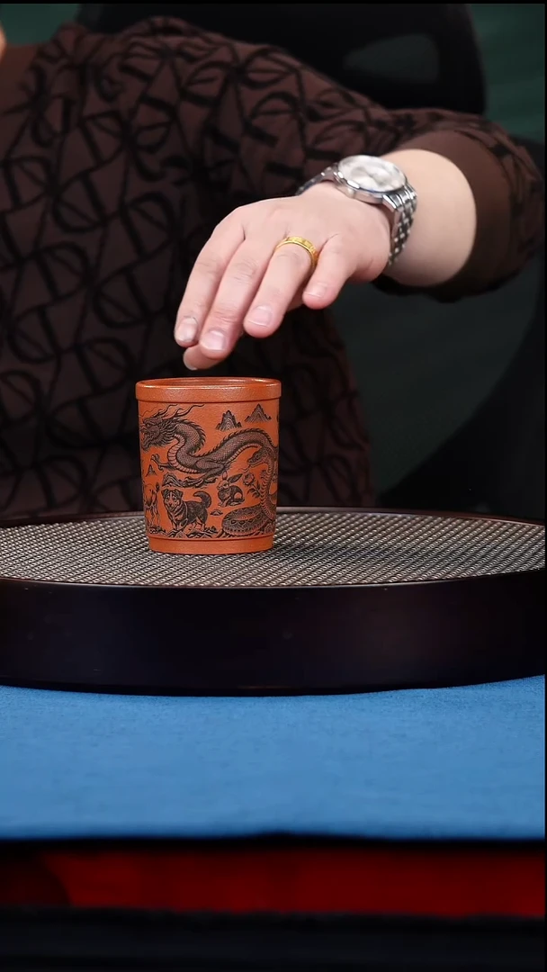 茶杯紫砂宜兴原矿紫砂 手工主人杯