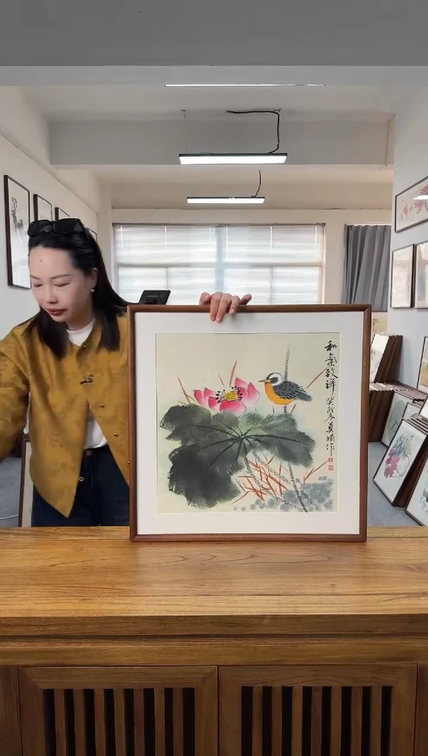 书法莫娟18-53*53绘画手绘同款榫卯