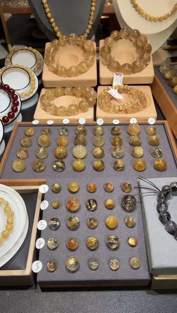 未镶嵌珠宝半成品发晶单珠