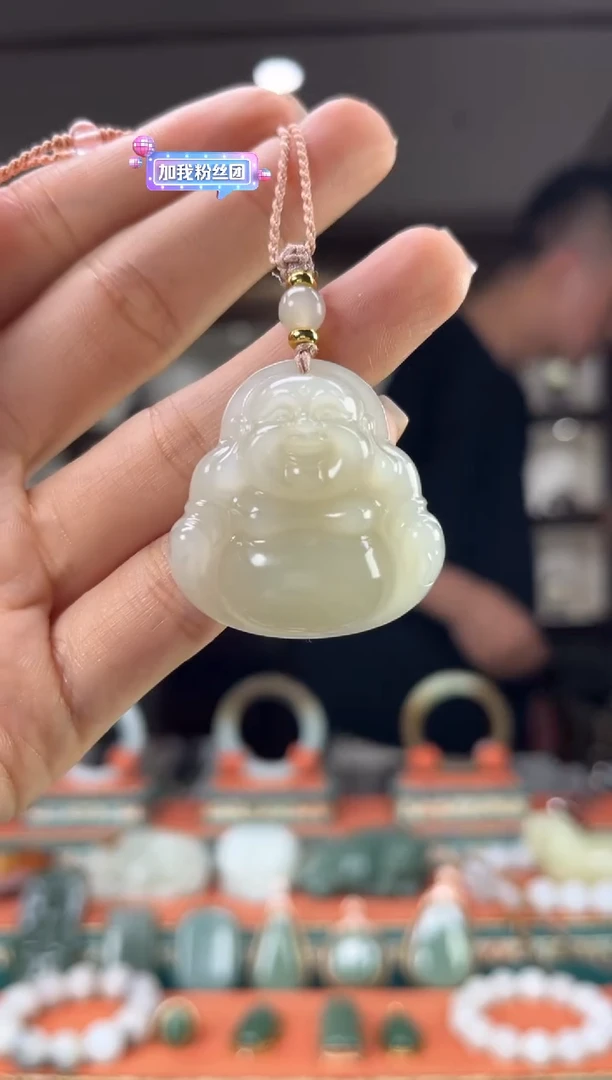 和田玉未镶嵌颈饰佩佩35mm左右