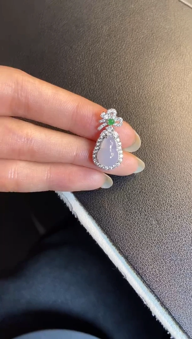 吊坠(不含链)银S925镶嵌翡翠1