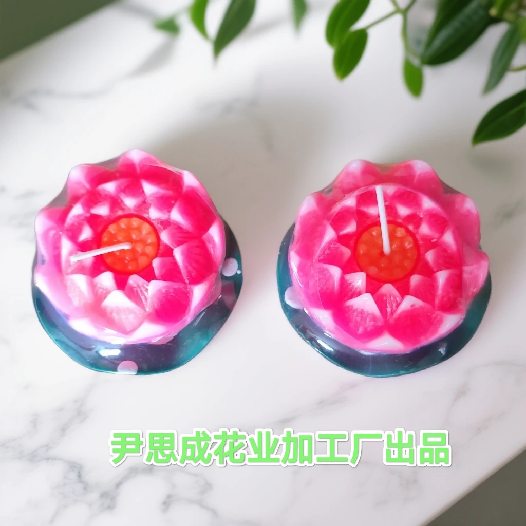 家用五福莲花蜡烛灯无烟环保可用于供奉莲花灯