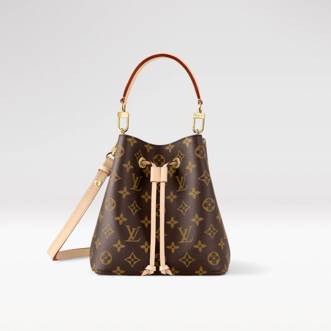 99新 LouisVuitton/路易威登 经典老花水桶BB手提包0266