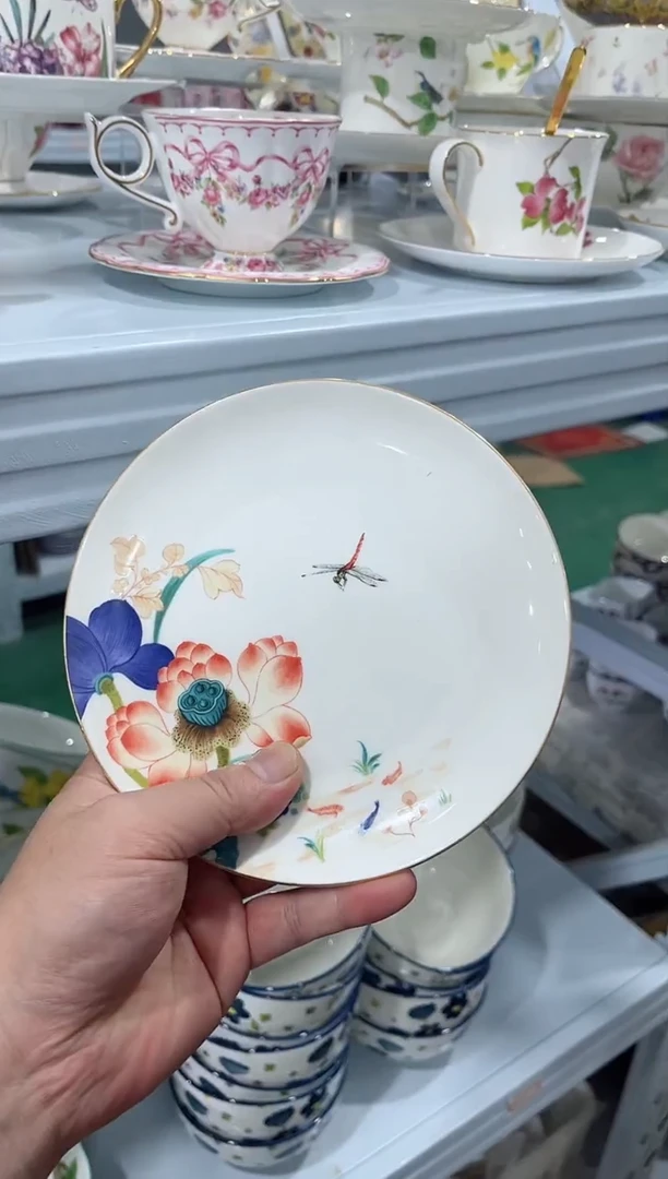 瓷片日用陶瓷（简装）盘子4个