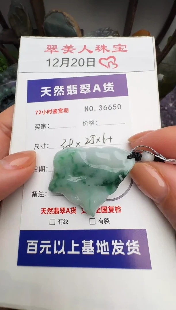 颈饰未镶嵌翡翠原石36650