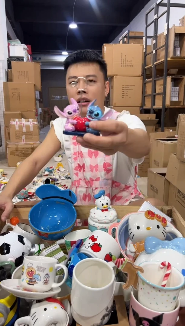 瓷片史迪仔安琪名片夹