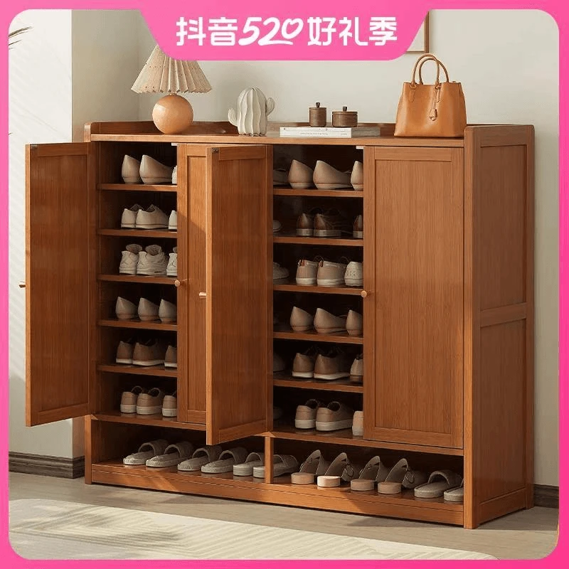 【新疆包邮】免邮楠竹家用门口鞋柜全实木门板新款爆