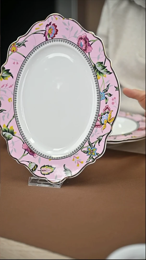 陶瓷鱼盘12寸季风1件