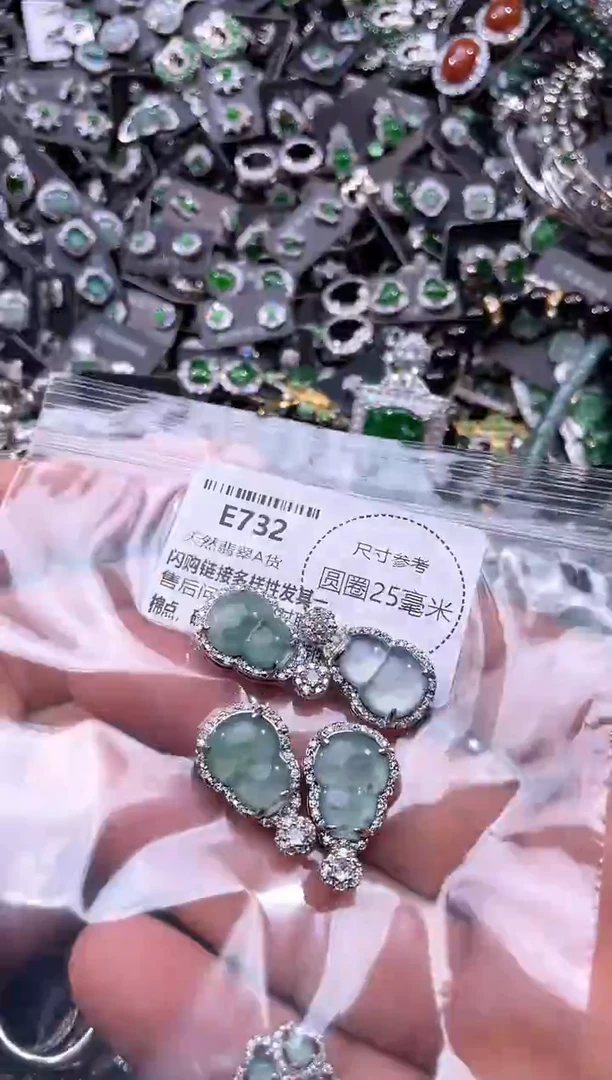 翡翠未镶嵌颈饰E732多样性发其一