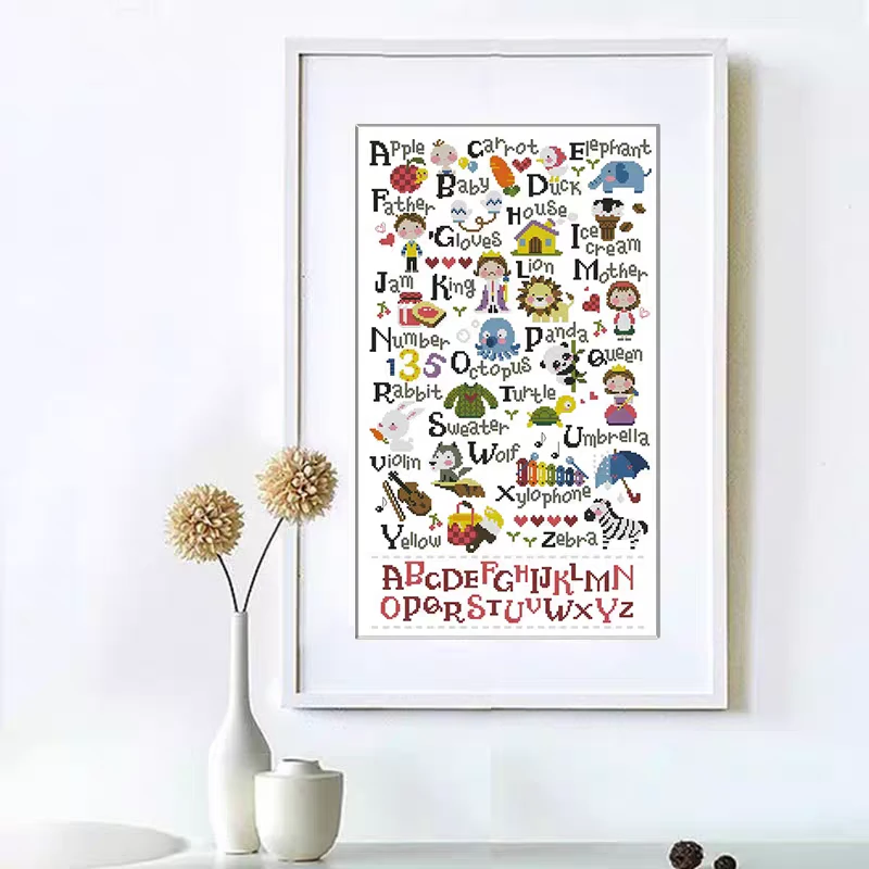 【彩丽绮十字绣】2025新款X-670字母表非满绣手工自己绣