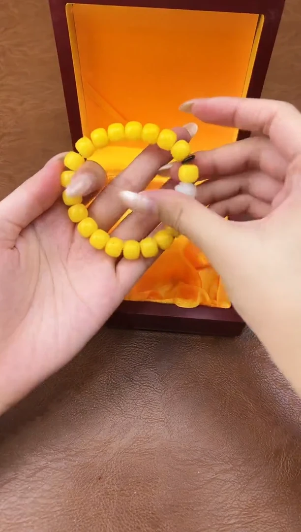 万家文玩阁黄玉菩提链接@@L052
