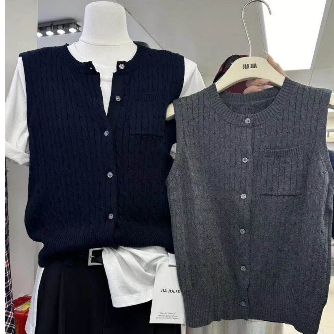 2025年春装女装新款毛衣坎肩