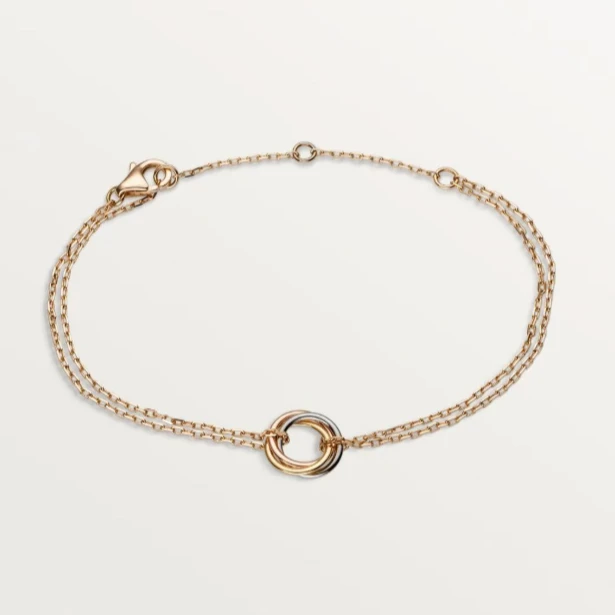 99新 Cartier/卡地亚  卡地亚18k金三环手链/盒子