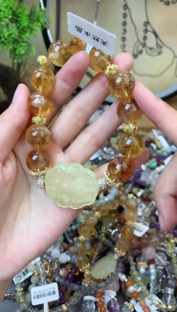 【闪购商品】黄晶手链未镶嵌182手串