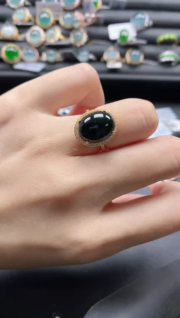 【闪购商品】翡翠戒指银S925镶嵌11111