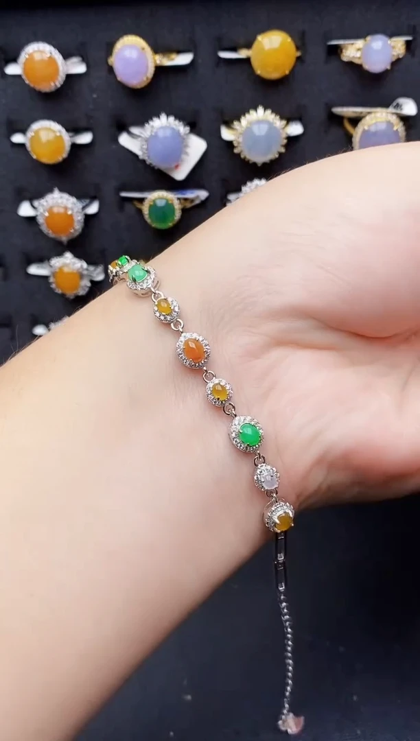 银S925镶嵌戒指翡翠3209