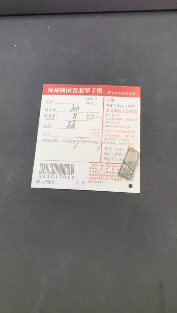 颈饰未镶嵌翡翠姐姐251017017