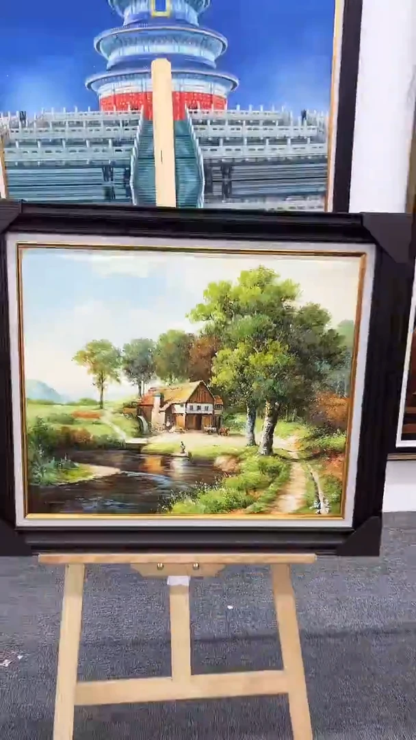 国画吴子逸-50x60-风景-带框-补书