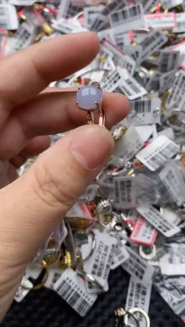 【闪购商品】翡翠戒指银S925镶嵌5555---7